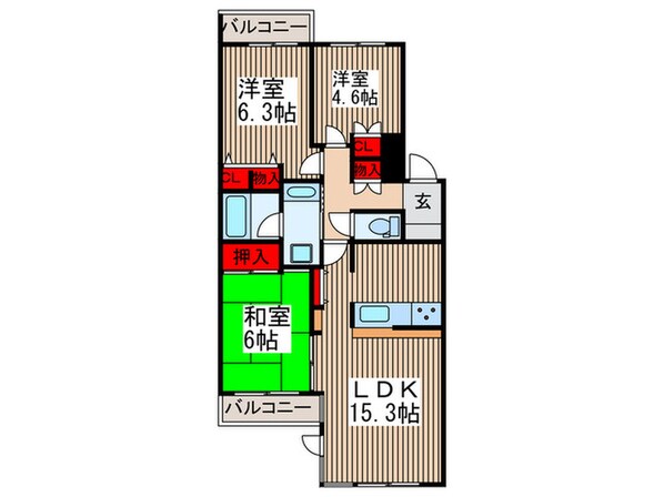 プレステージ北浦和の物件間取画像